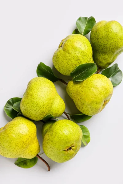 Fresh Ripe Pears Light Background — Stock Photo, Image
