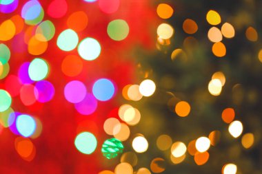 Bulanık Noel ışıklarının görüntüsü