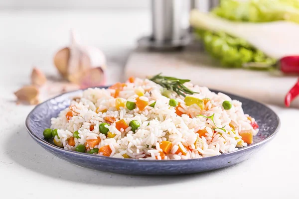 Plate Tasty Pilaf Table — Stock Photo, Image