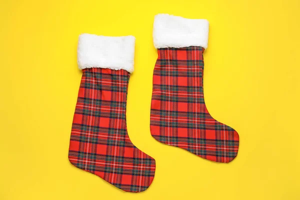 Christmas Socks Color Background — Stock Photo, Image