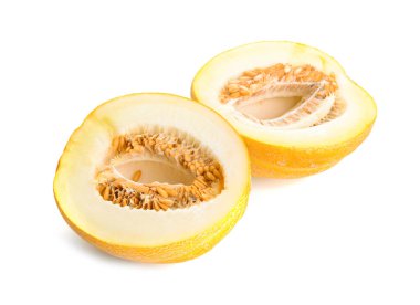 Beyaz arka planda tatlı karpuz