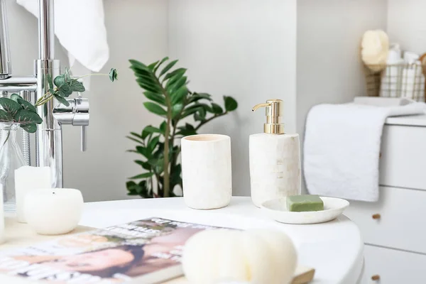 Conjunto Cosméticos Para Cuidado Corporal Baño — Foto de Stock