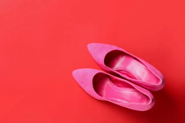 Γυναικεία Παπούτσια Φόντο Χρώματος — Φωτογραφία Αρχείου