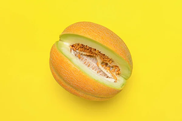 Melon Mûr Doux Sur Fond Couleur — Photo