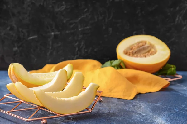 Sweet Cut Melon Table — Stock Photo, Image