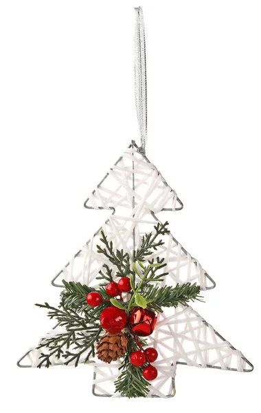 Beautiful Christmas Decor White Background — Stock Photo, Image