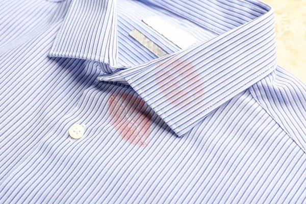 Shirt Lips Print Collar Closeup — Stock Photo, Image