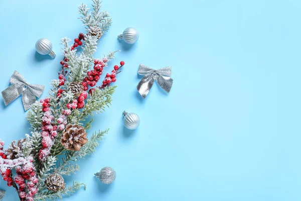 Vacker Jul Komposition Färg Bakgrund — Stockfoto