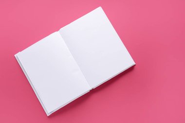 Renk arkaplanı üzerine boş kitap
