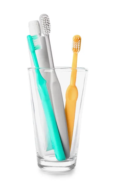 Holder Toothbrushes Toothpaste Isolated White Background — Stock Photo, Image