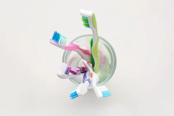 Тримач Зубними Щітками Світлому Фоні — стокове фото