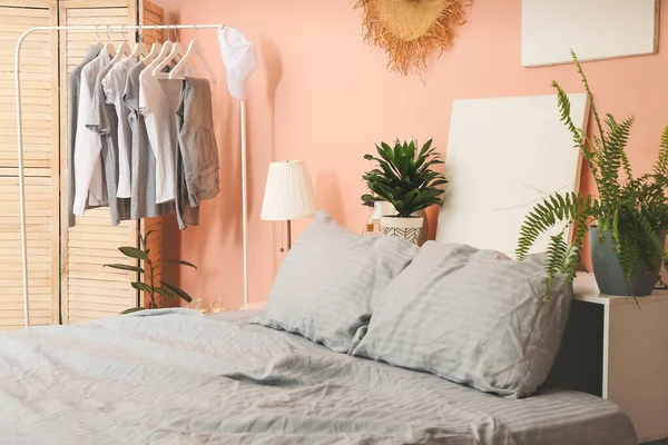 Interior Modern Comfortable Bedroom — Stock Photo, Image