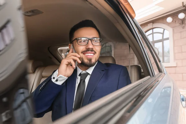 Successful Businessman Modern Car — Stock Photo, Image