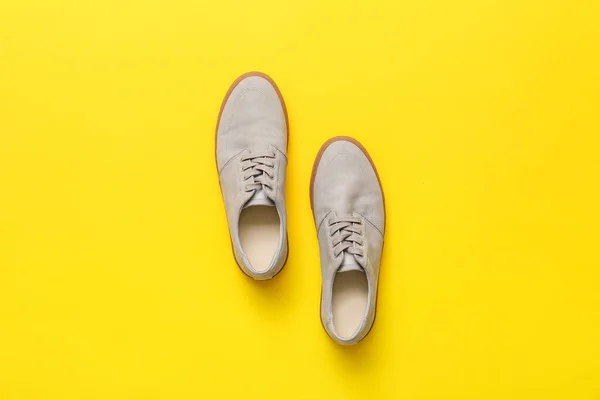 Casual Male Shoes Color Background — Stock Photo, Image