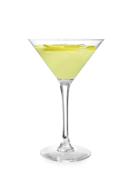 Copo Martini Saboroso Fundo Branco — Fotografia de Stock