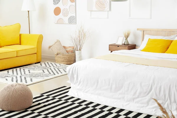 Interior Modern Bedroom Carpets — Stock Photo, Image
