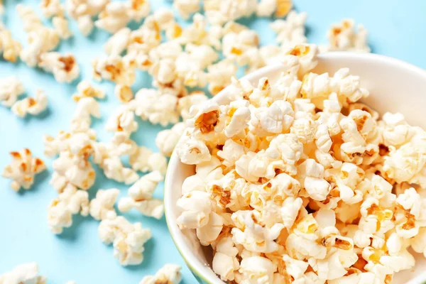 Bowl Tasty Popcorn Closeup — Stock Photo, Image