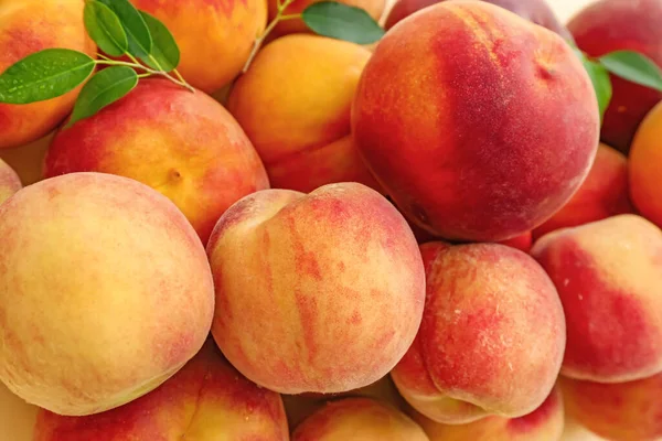 Sweet Ripe Peaches Background — Stock Photo, Image