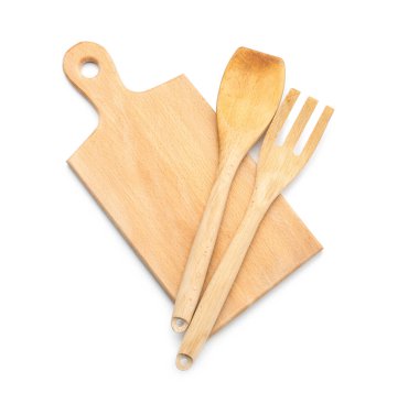 Beyaz arkaplanda mutfak aletleri