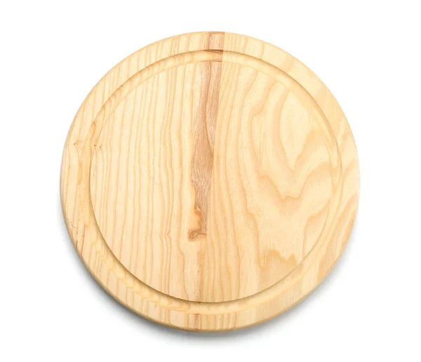 Wooden Cutting Board White Background — Stock Photo, Image