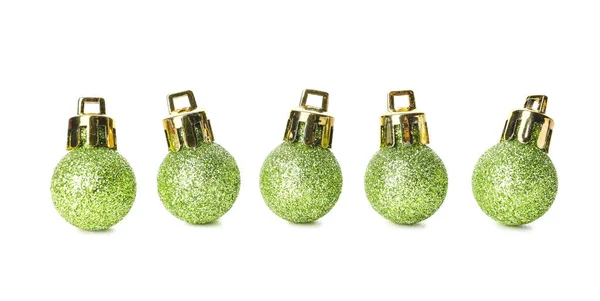 Beautiful Christmas Balls White Background — Stock Photo, Image