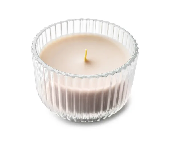 Wax Candle White Background — Stock Photo, Image