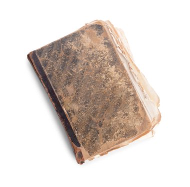 Beyaz arkaplan üzerine eski kitap