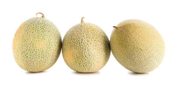 Sweet Ripe Melons White Background — Stock Photo, Image