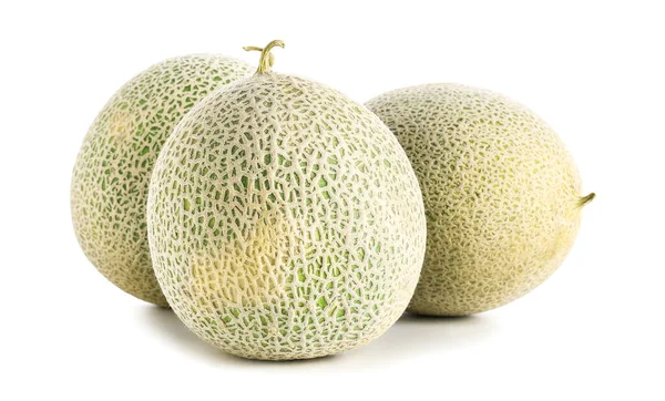Sweet Ripe Melons White Background — Stock Photo, Image