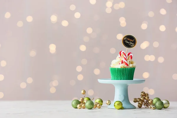 배경에 맛있는 크리스마스 케익을 디저트 — 스톡 사진