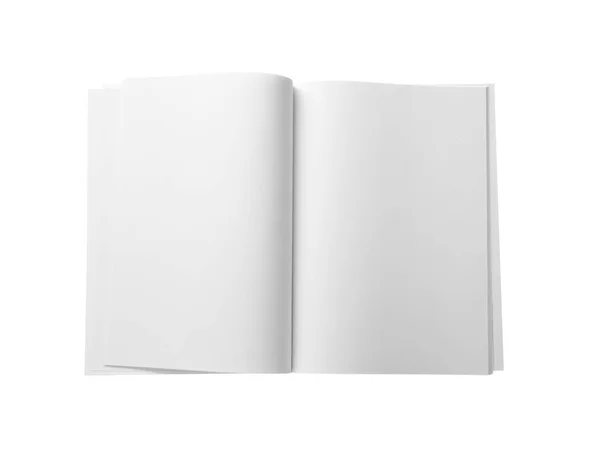 白色背景的空白杂志 — 图库照片