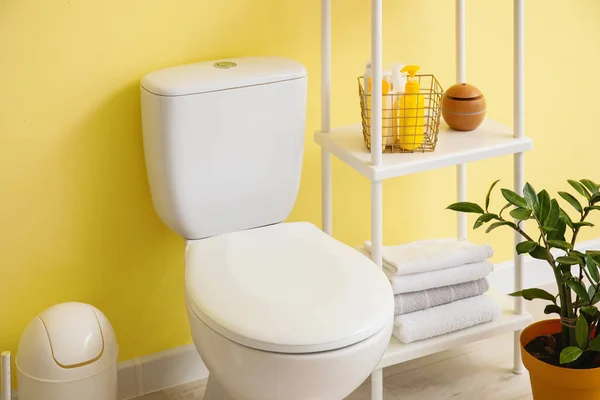 Modern Toilet Mangkuk Interior Kamar Mandi — Stok Foto