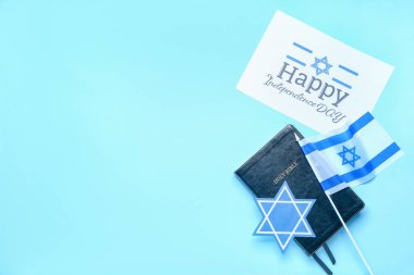 İsrail 'in Bağımsızlık Günü için Renk arkaplanı kompozisyonu