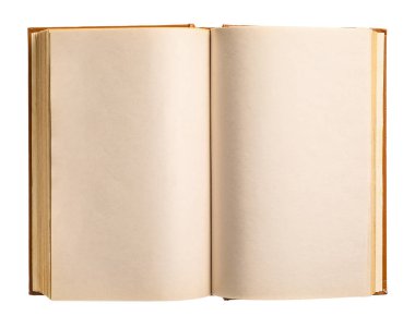 Beyaz arkaplan üzerine eski kitabı aç