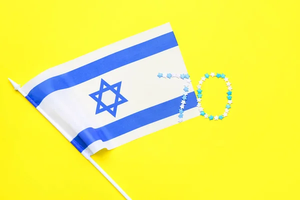 Samenstelling Voor Israël Onafhankelijkheidsdag Kleur Achtergrond — Stockfoto