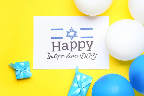 Compoziție Pentru Israel Ziua Independenței Fundal Culoare — Fotografie, imagine de stoc