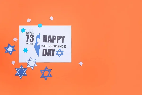 Compoziție Pentru Israel Ziua Independenței Fundal Culoare — Fotografie, imagine de stoc