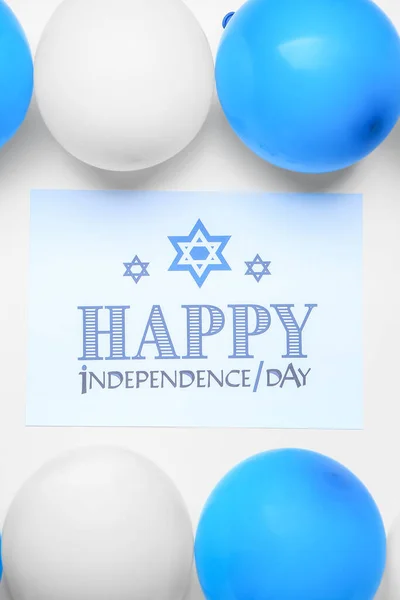 Composição Para Dia Independência Israel Fundo Branco — Fotografia de Stock