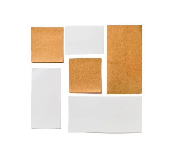Λευκά Φύλλα Χαρτιού Λευκό Φόντο — Φωτογραφία Αρχείου