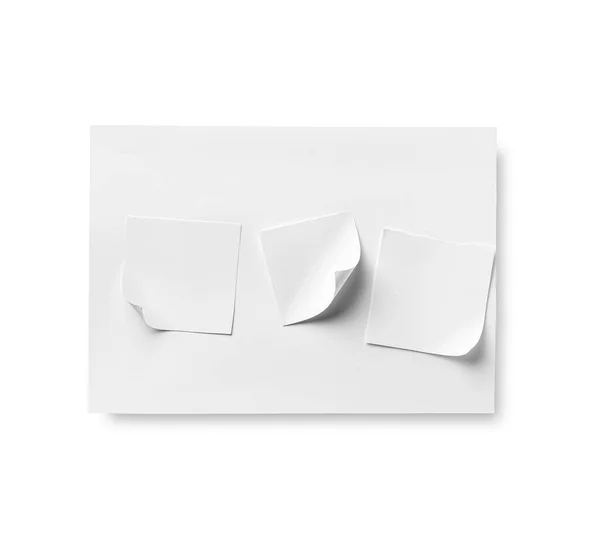 Prázdné Papírové Listy Bílém Pozadí — Stock fotografie