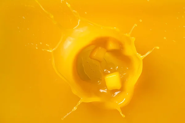 Salpicadura Jugo Fresco Mango Dulce — Foto de Stock