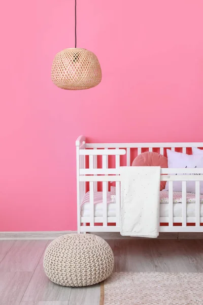 Interior Modern Children Room Comfortable Bed — Stock Photo, Image