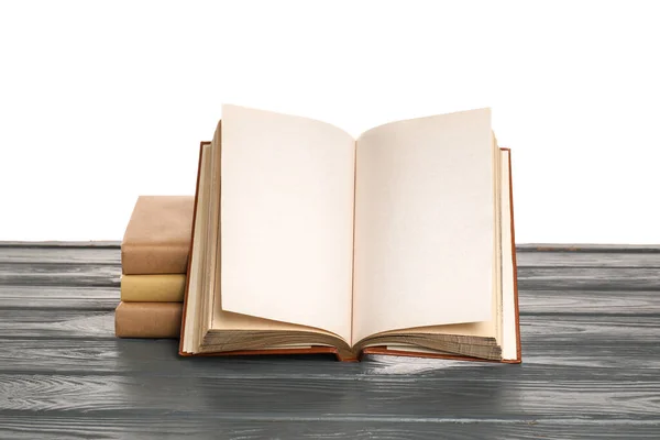 Old Books Table White Background — Stock Photo, Image