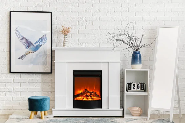 Fireplace Interior Living Room — Stock Photo, Image