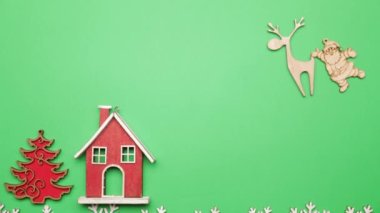 2021 yılının sembolü olarak Noel süslemeleri ve boğa renginde güzel bir kompozisyon