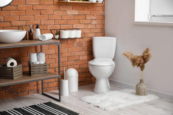 Elegante Interior Baño Moderno — Foto de Stock