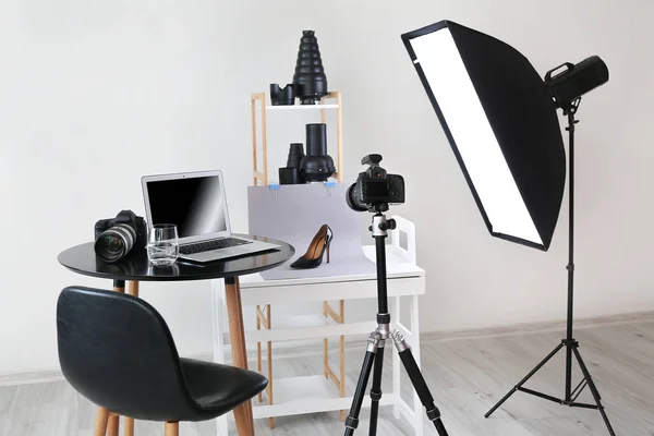 Photo Studio Modern Equipment — 스톡 사진