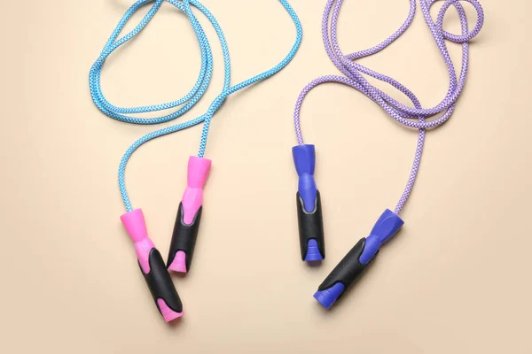 Jumping Ropes Light Background — Stock Photo, Image