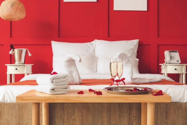 Interior Modern Honeymoon Room Hotel — Stock Photo, Image