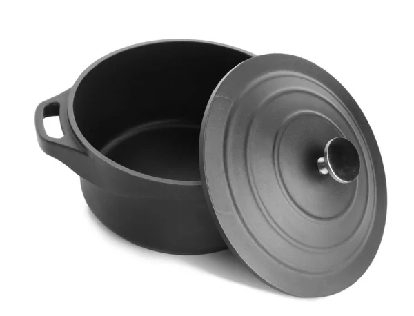 Matlagning Pott Isolerad Vit Bakgrund — Stockfoto